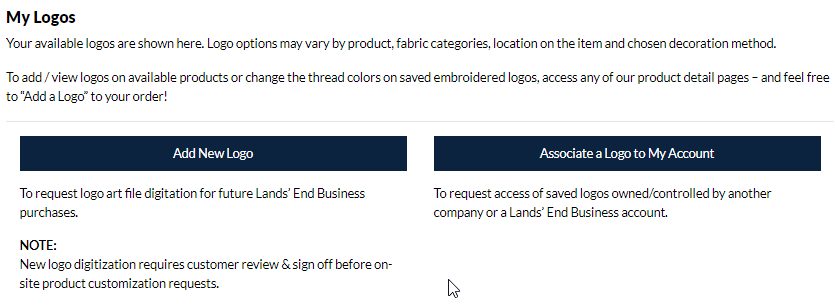 How to add new logo(s) to my account